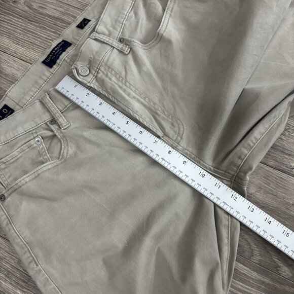 Lucky Brand 410 Athletic Straight Pants Mens 34x30 Beige Stretch Chino Casual - Picture 6 of 16